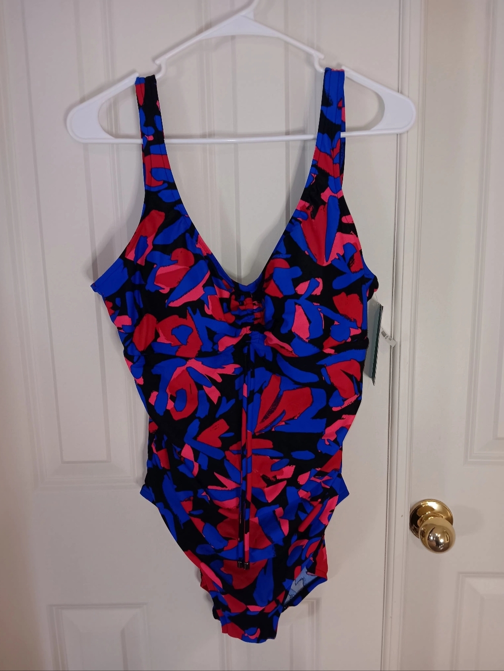 Women's One-Piece Swimsuit in Blue and Red -NWT
